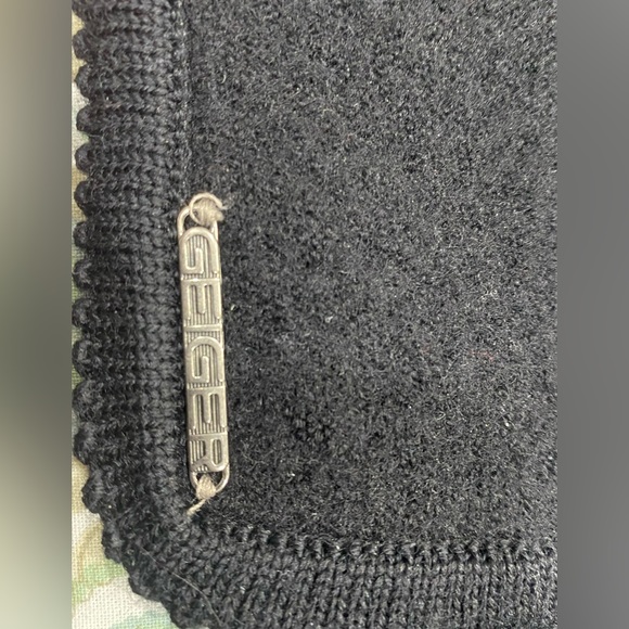 Vintage Geiger Collection Wool Cardigan Sweater Blazer Black size M - Picture 10 of 12